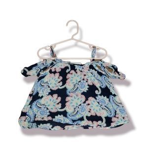 *Children's place Paisley print off shoulder top size: xs(4)